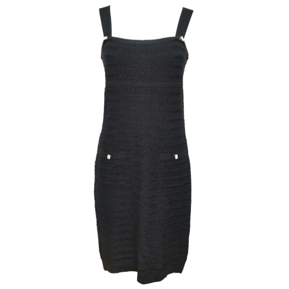 Vintage Chanel Cruise 2012 Black Knit Dress FR 40